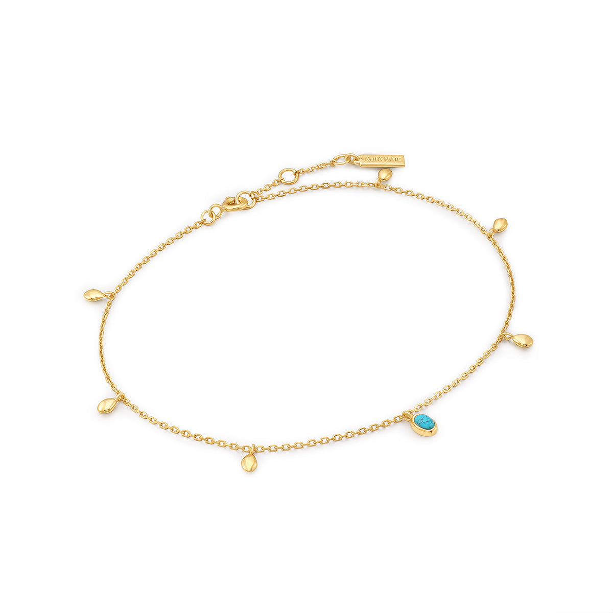 ania haie Gold Turquoise Drop Pendant Anklet