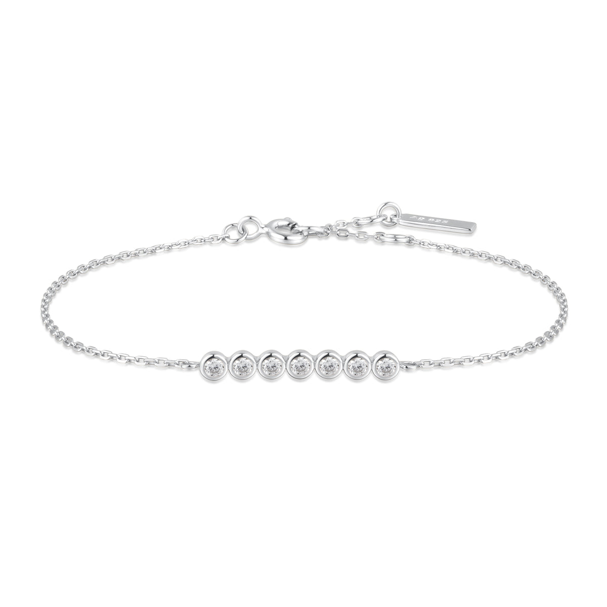 ania haie Silver Bezel Set Bracelet