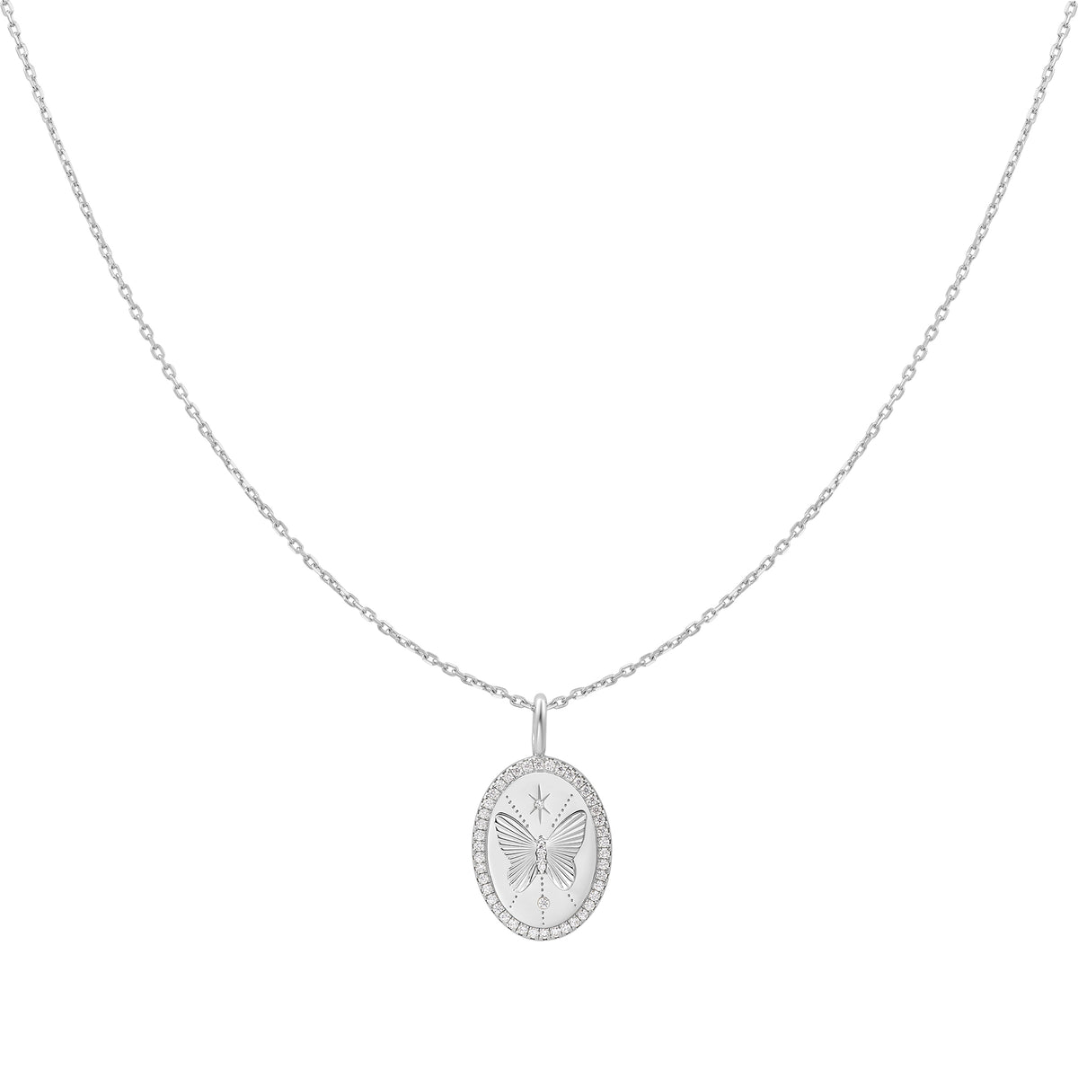 ania haie Silver Butterfly Pendant Necklace