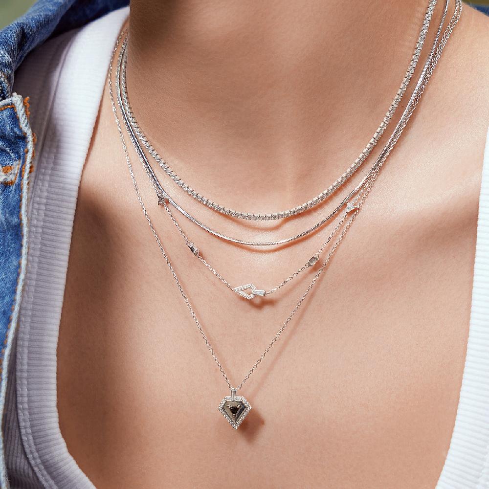Ania Haie Silver Geometric Necklace