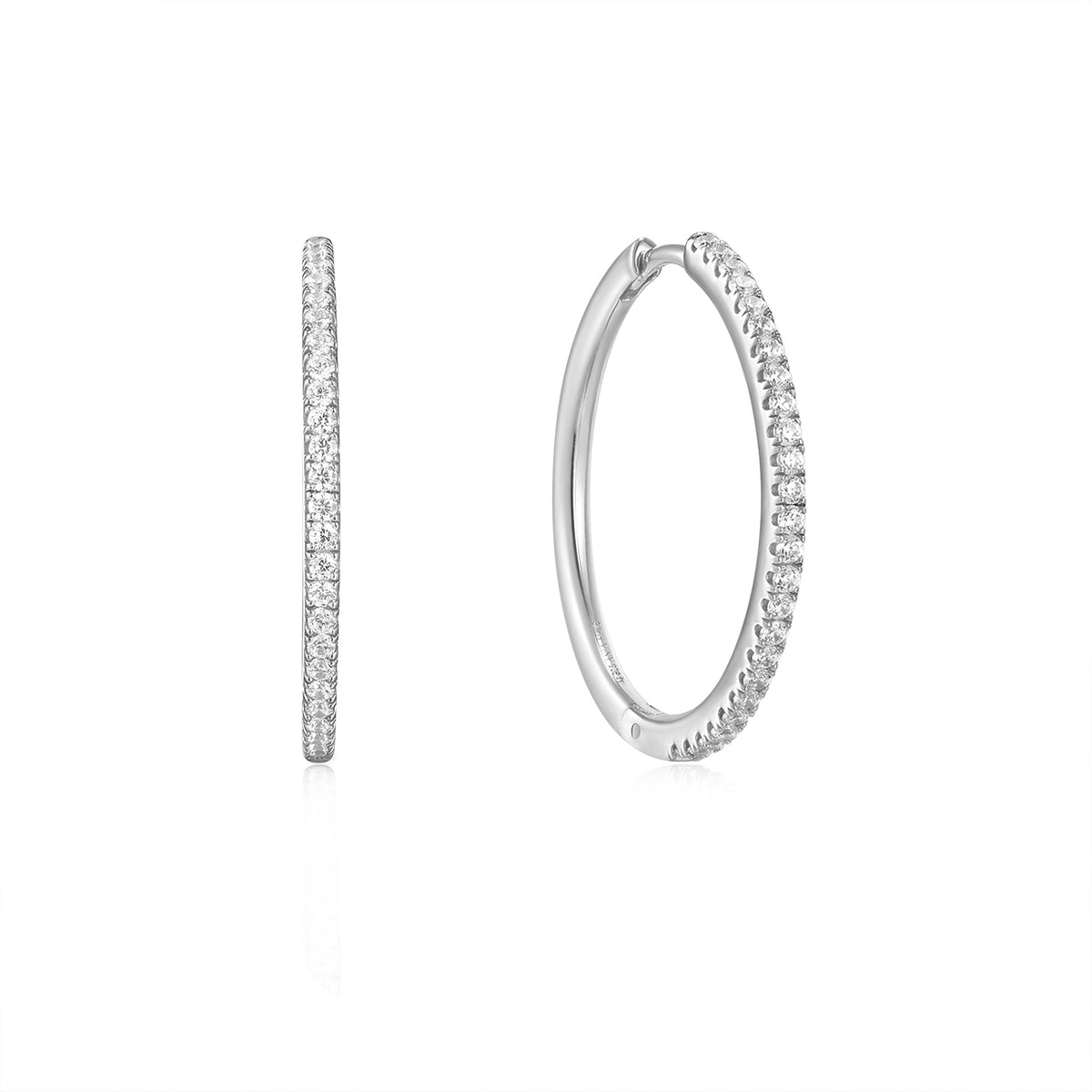 ania haie Silver Glam Hoop Earrings