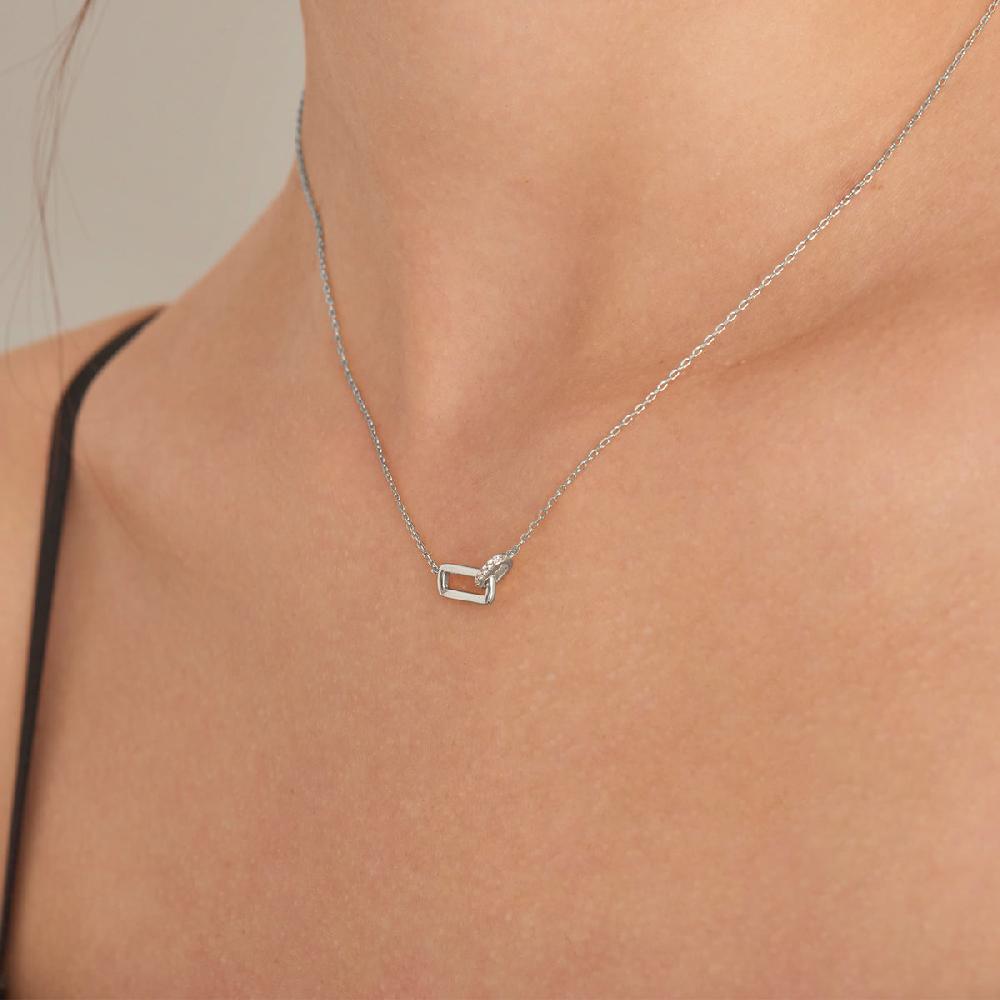 Ania Haie Silver Glam Interlock Necklace