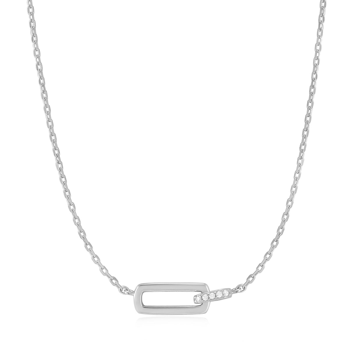 ania haie Silver Glam Interlock Necklace