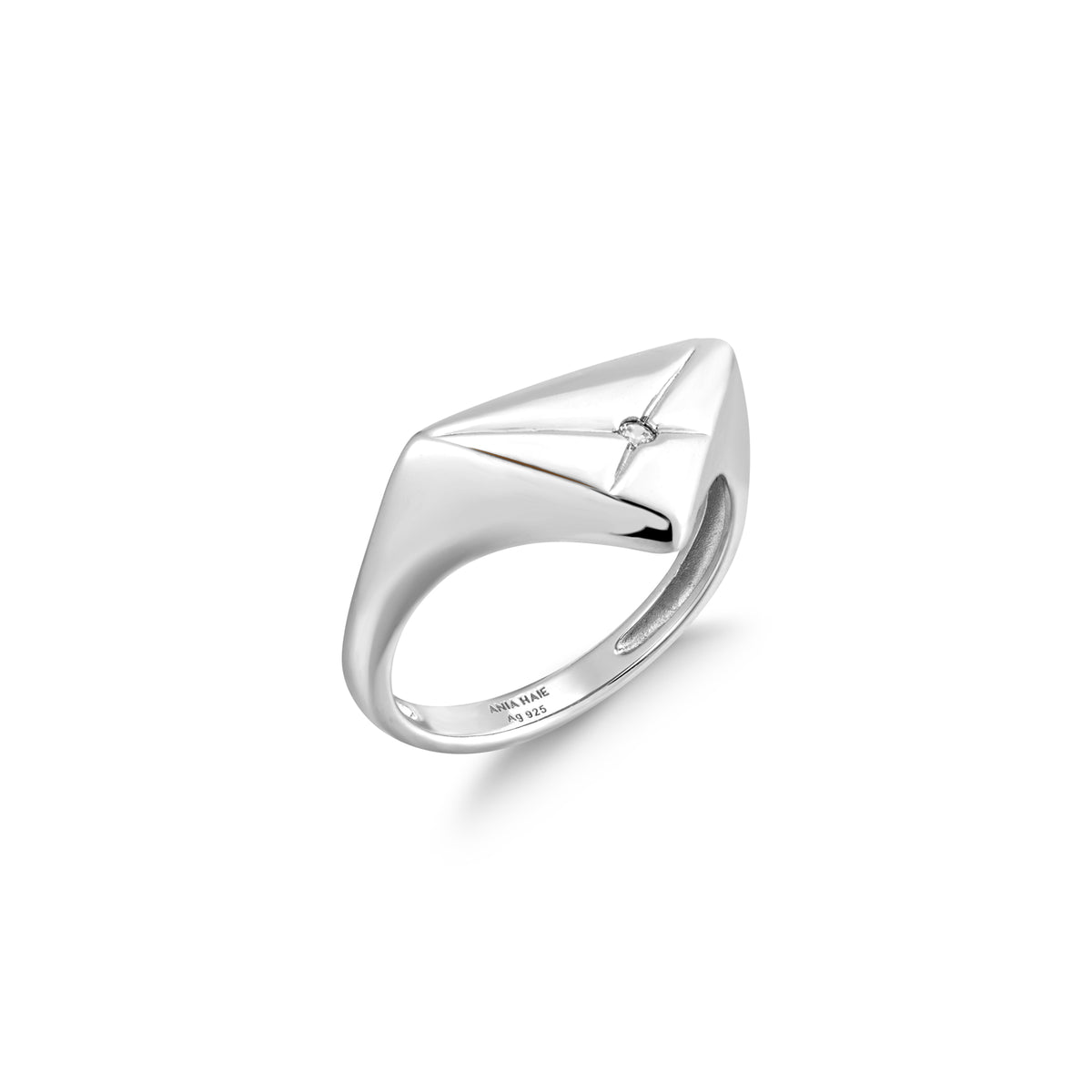 ania haie Silver Kiss Triangle Ring