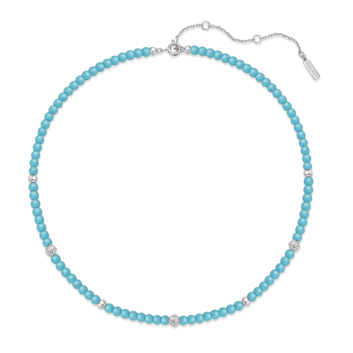 ania haie Silver Lab Created Turquoise Necklace