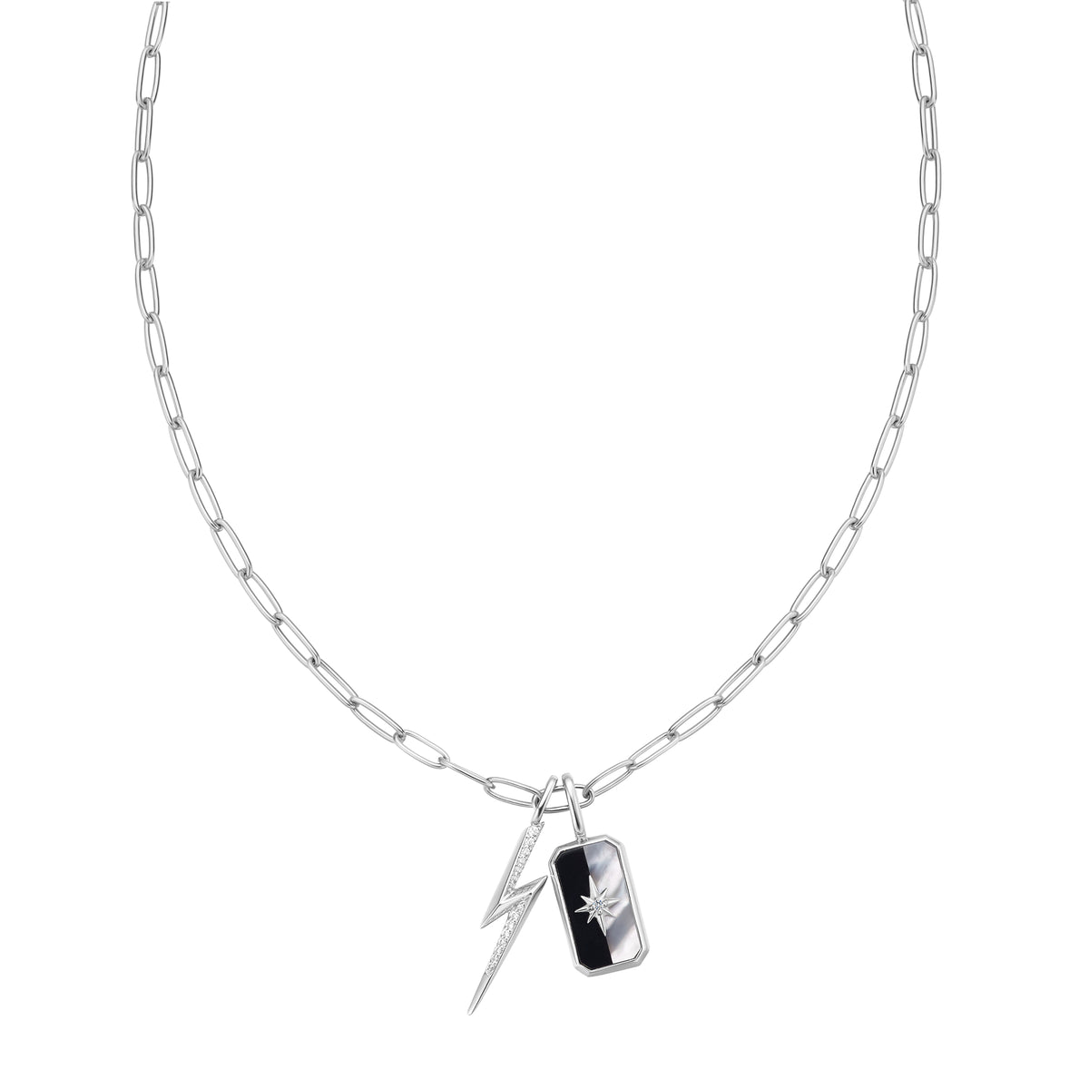Ania Haie Silver Link Charm Chain Necklace