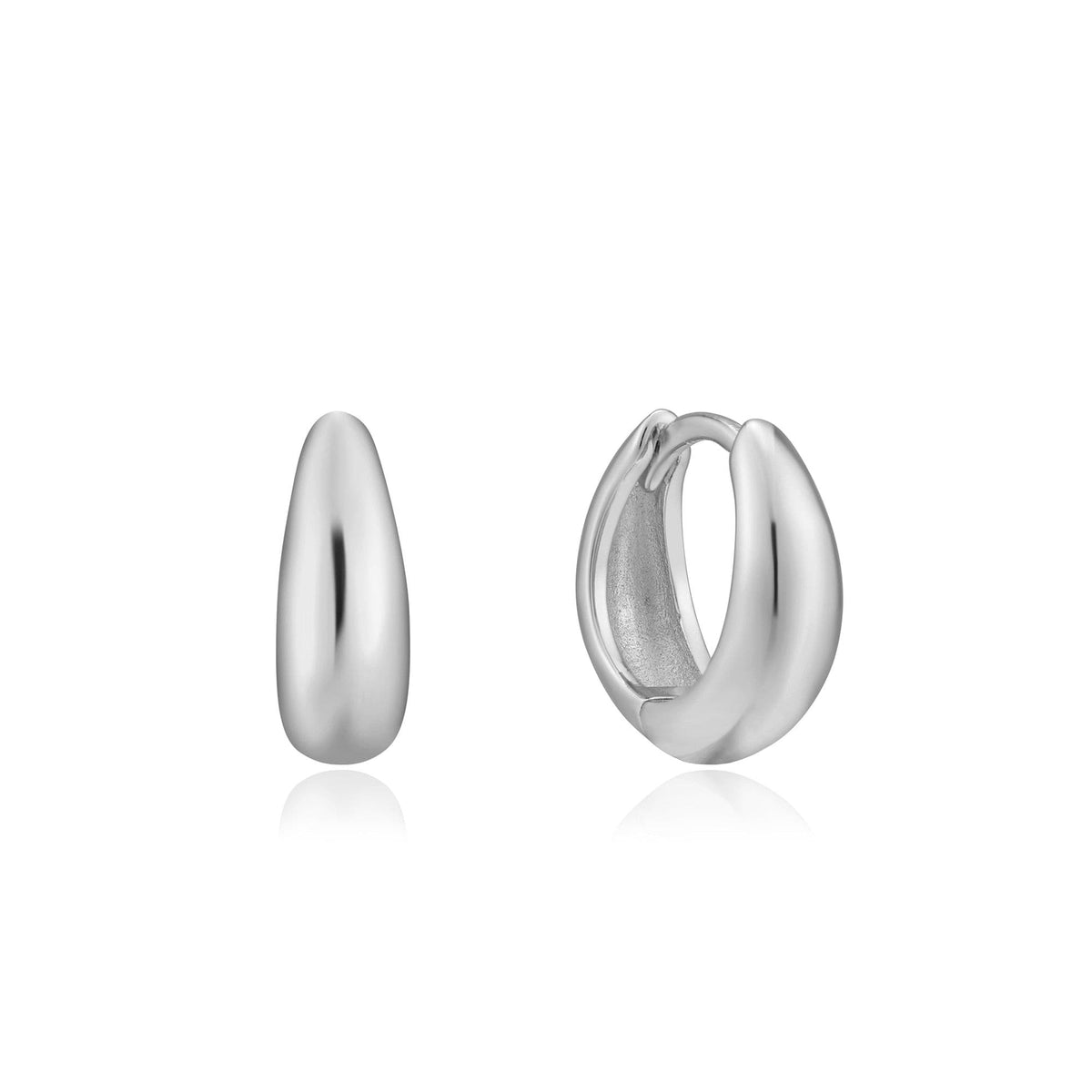 ania haie Silver Luxe Huggie Hoop Earrings