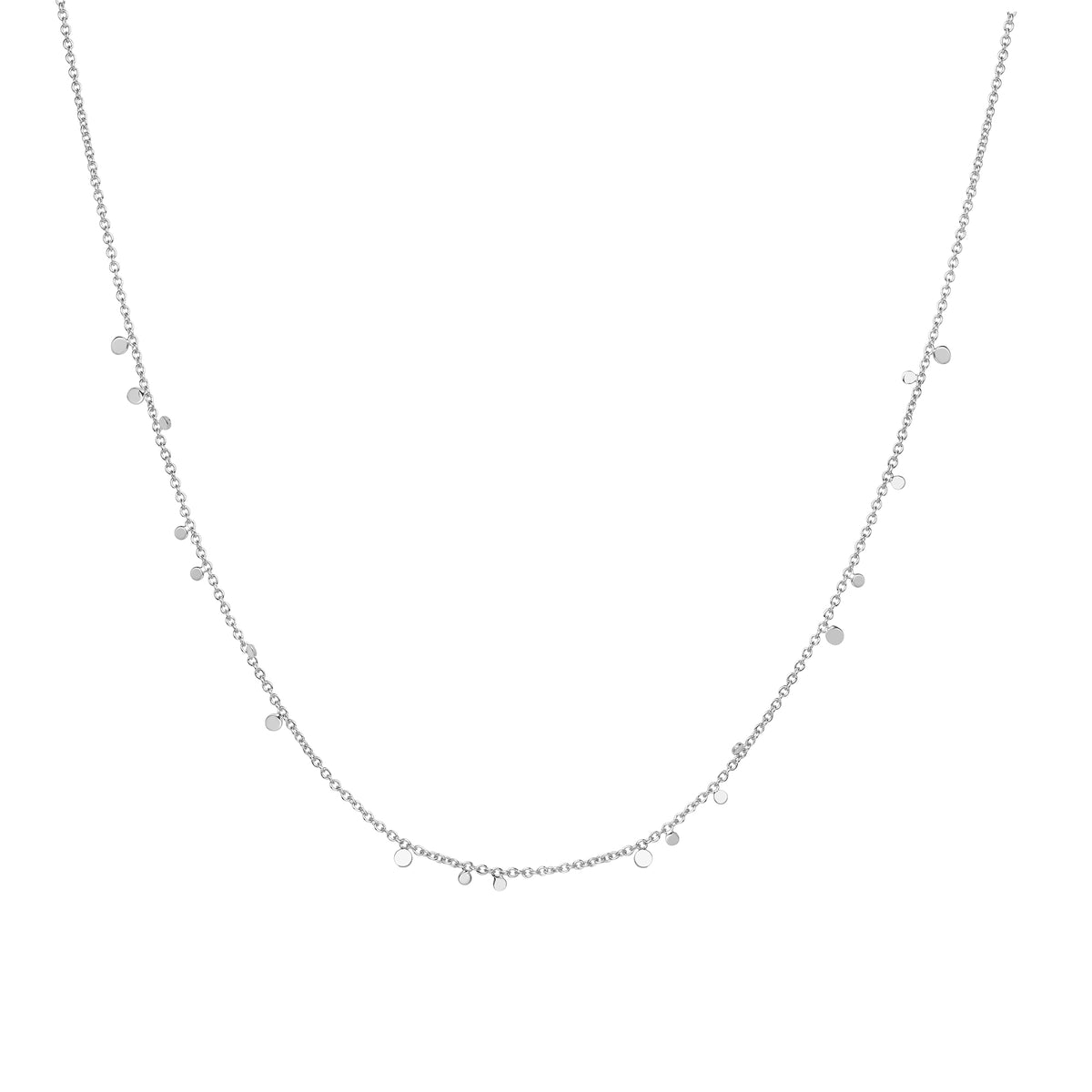 ania haie Silver Mini Disc Drop Stacking Necklace