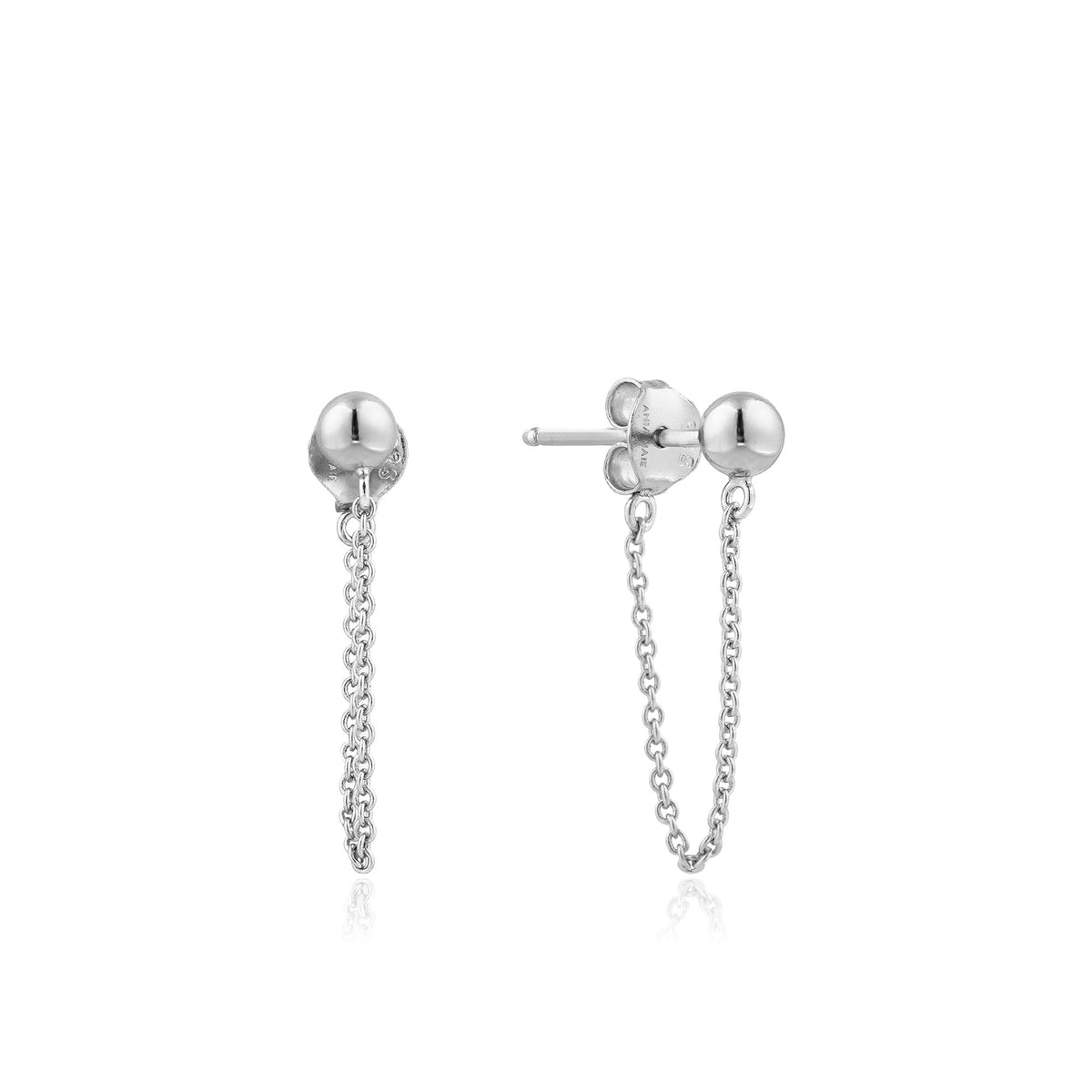 ania haie Silver Modern Chain Stud Earrings