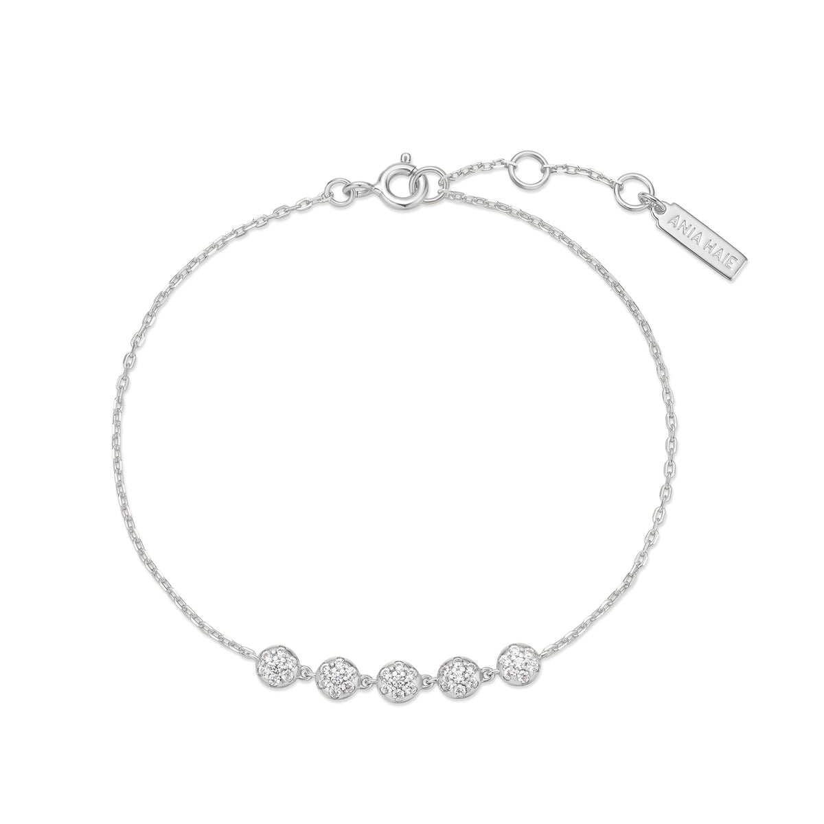 Ania Haie Silver Pavé Multi Beaded Chain Bracelet