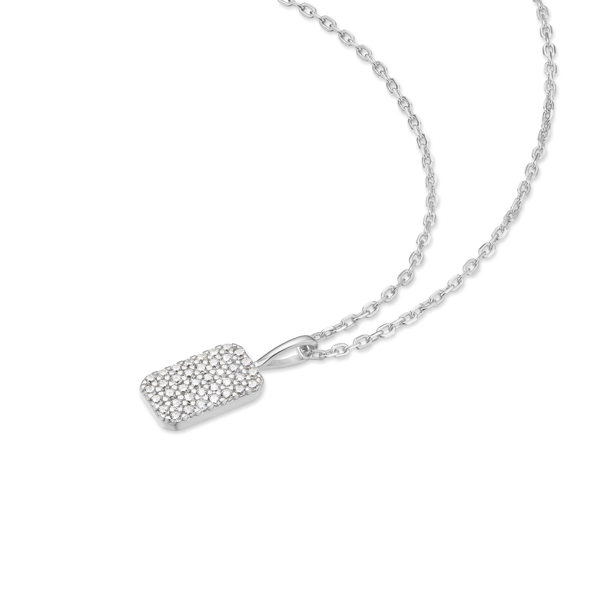 Ania Haie Silver Pavé Pendant Necklace