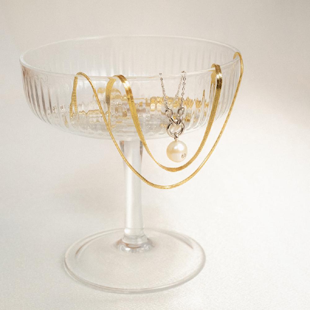 Ania Haie Silver Pearl Sparkle Pendant Necklace