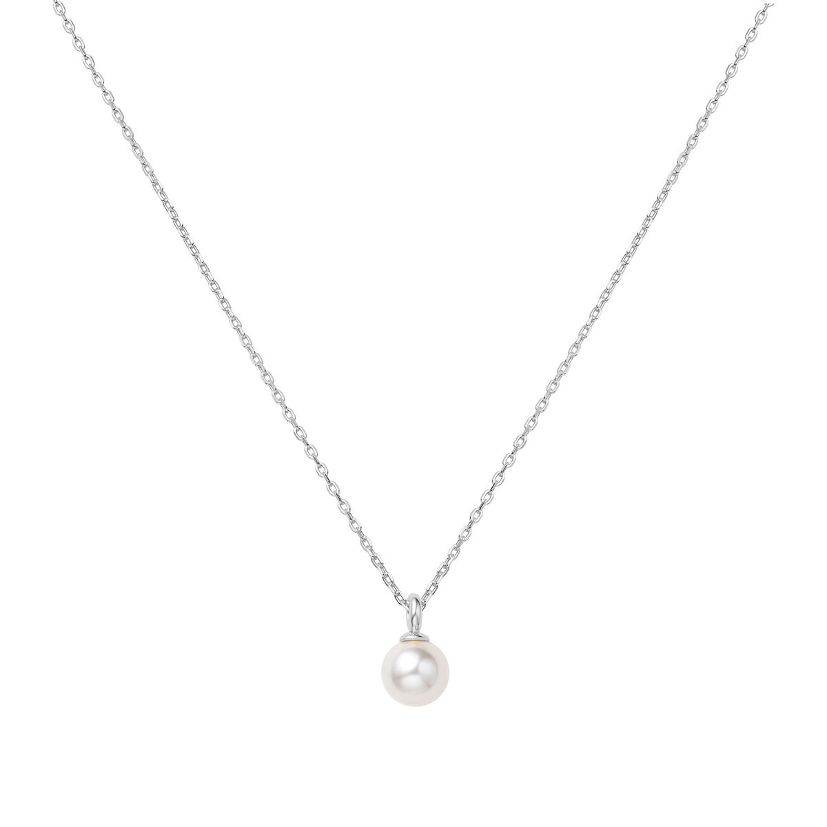 ania haie Silver Shell Pearl Drop Pendant Necklace
