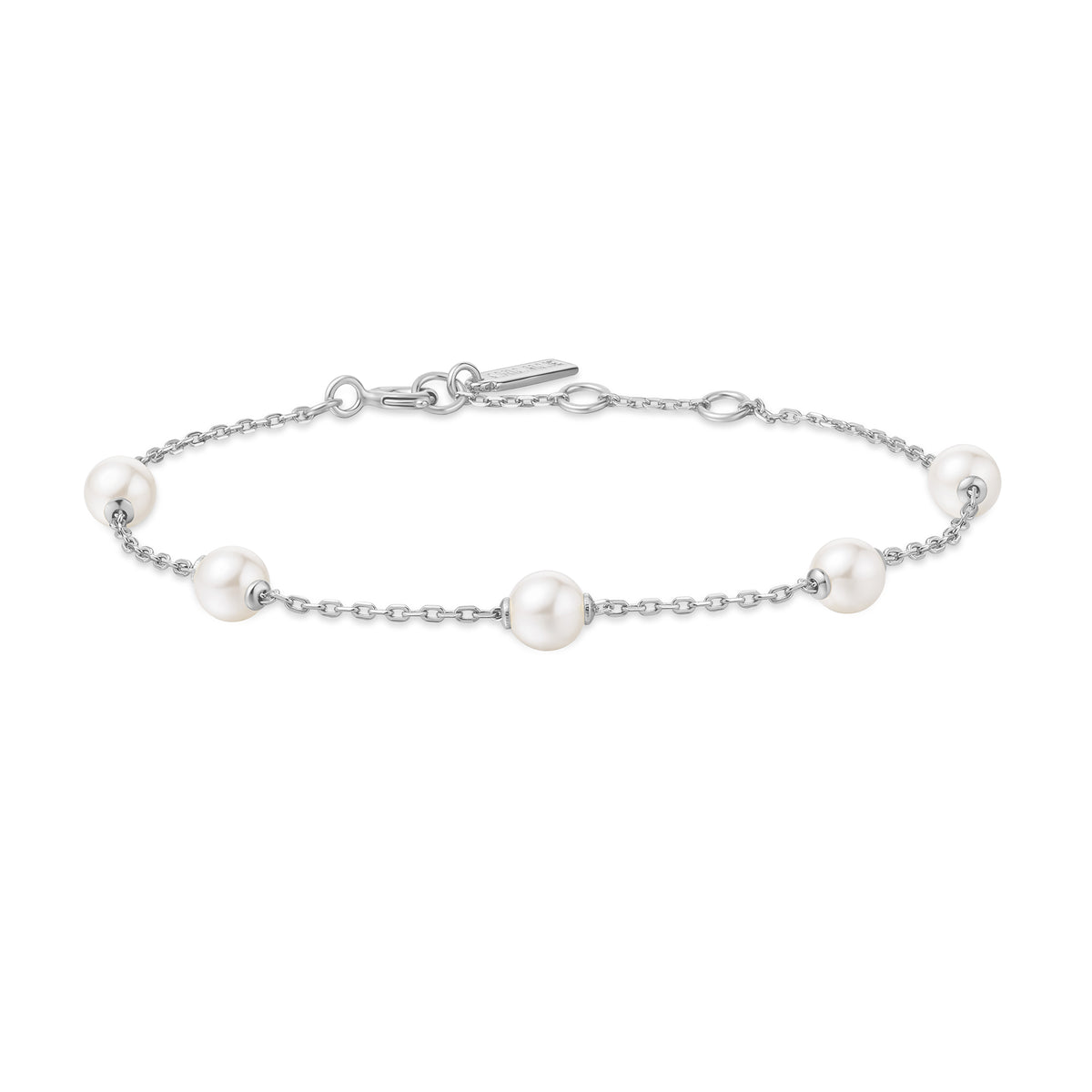 ania haie Silver Shell Pearl Station Bracelet