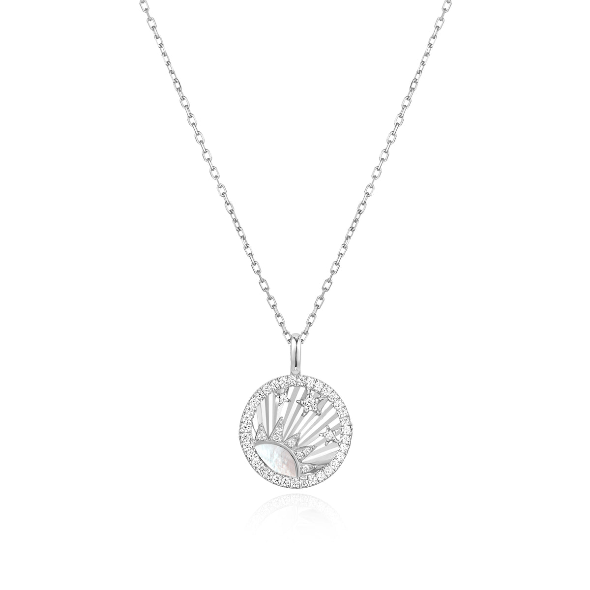 ania haie Silver Shiny Sun Star Necklace