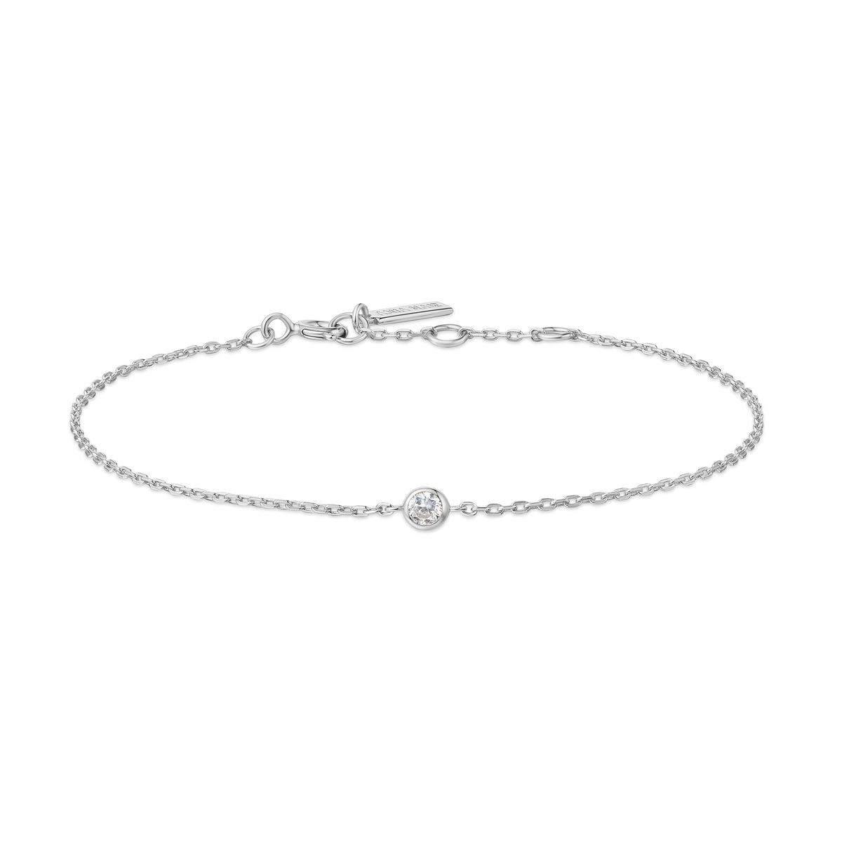 ania haie Silver Sparkle Bezel Bracelet