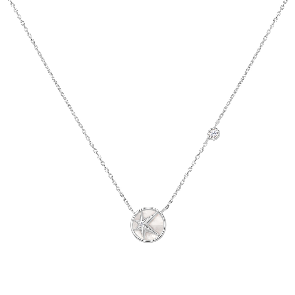 ania haie Silver Starry Mother of Pearl Necklace