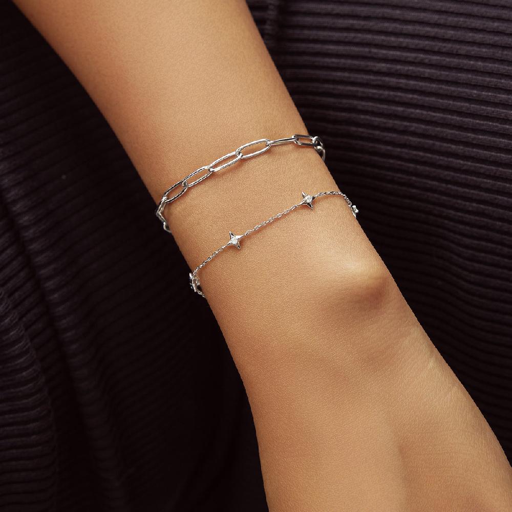 Ania Haie Silver Stars Station Bracelet