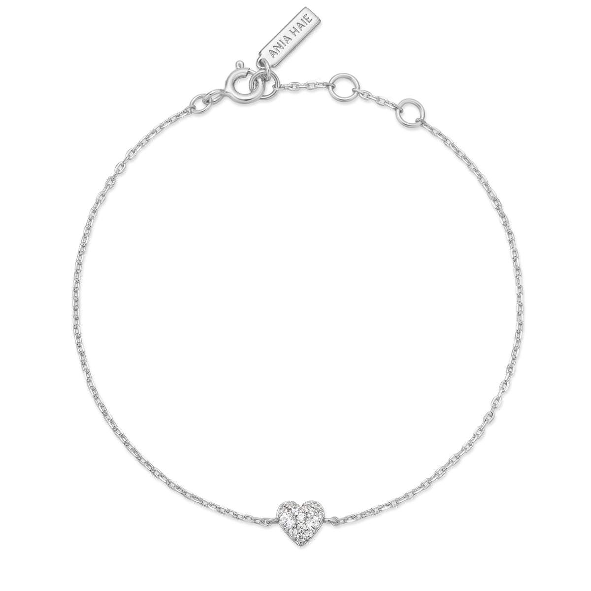 Ania Haie Silver Sweetheart Pavé Bracelet