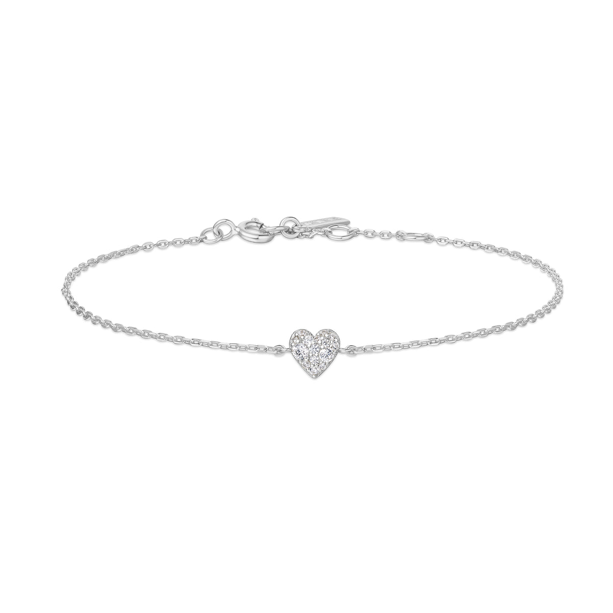 ania haie Silver Sweetheart Pavé Bracelet