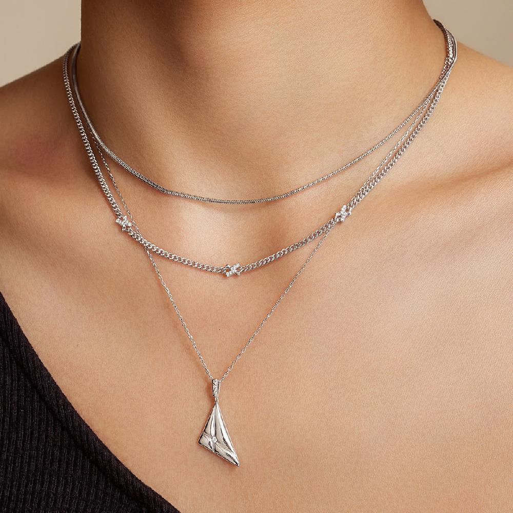 Ania Haie Silver Triangle Pendant Necklace