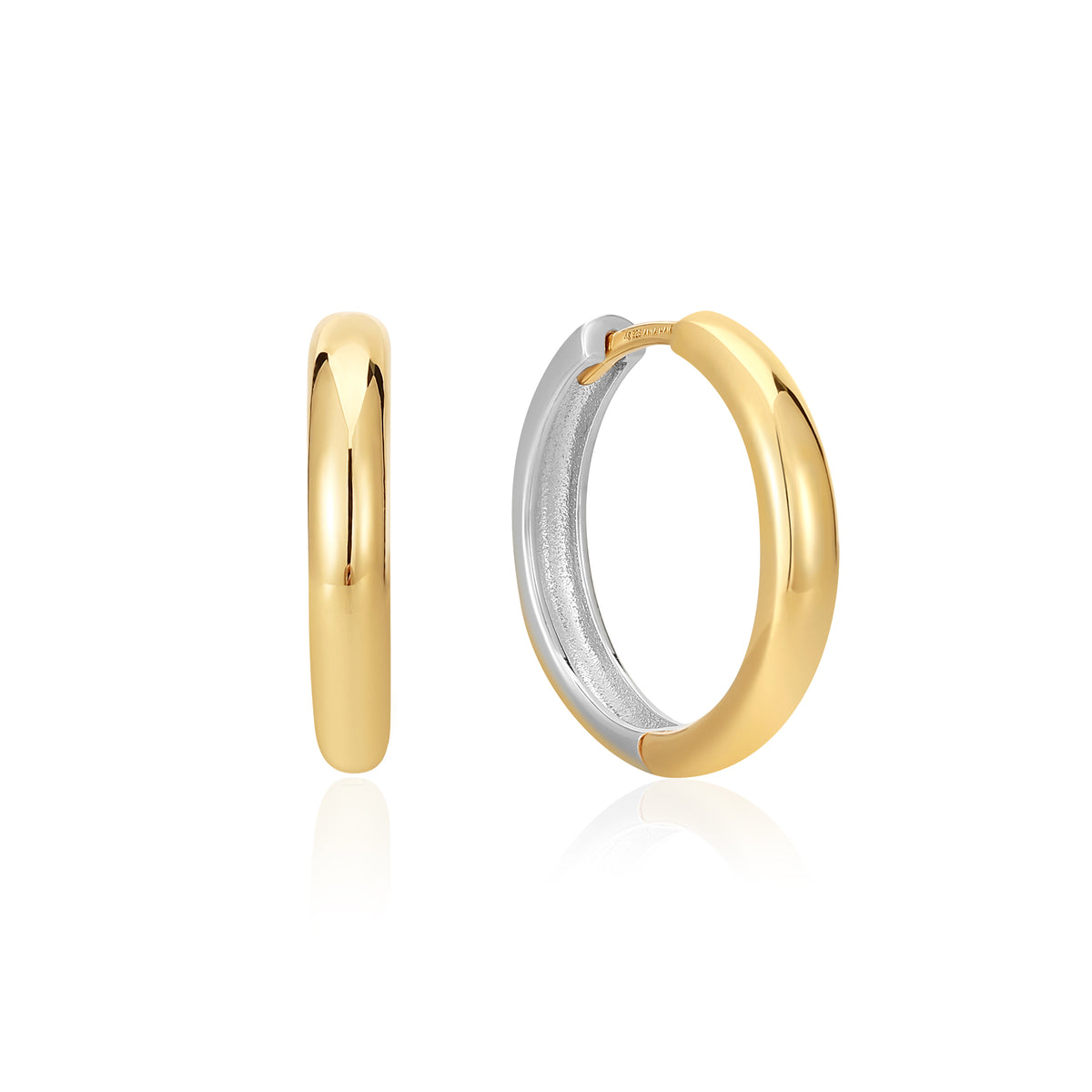 ania haie Two Tone Hoop Earrings