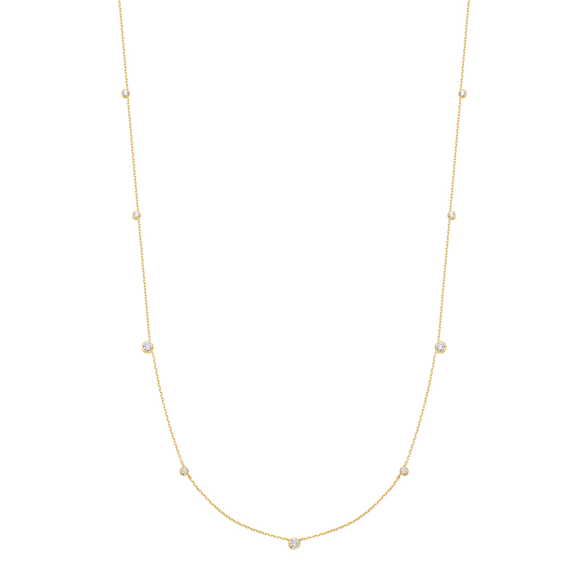 ania haie Gold Bezel Cubic Zirconia Station Necklace