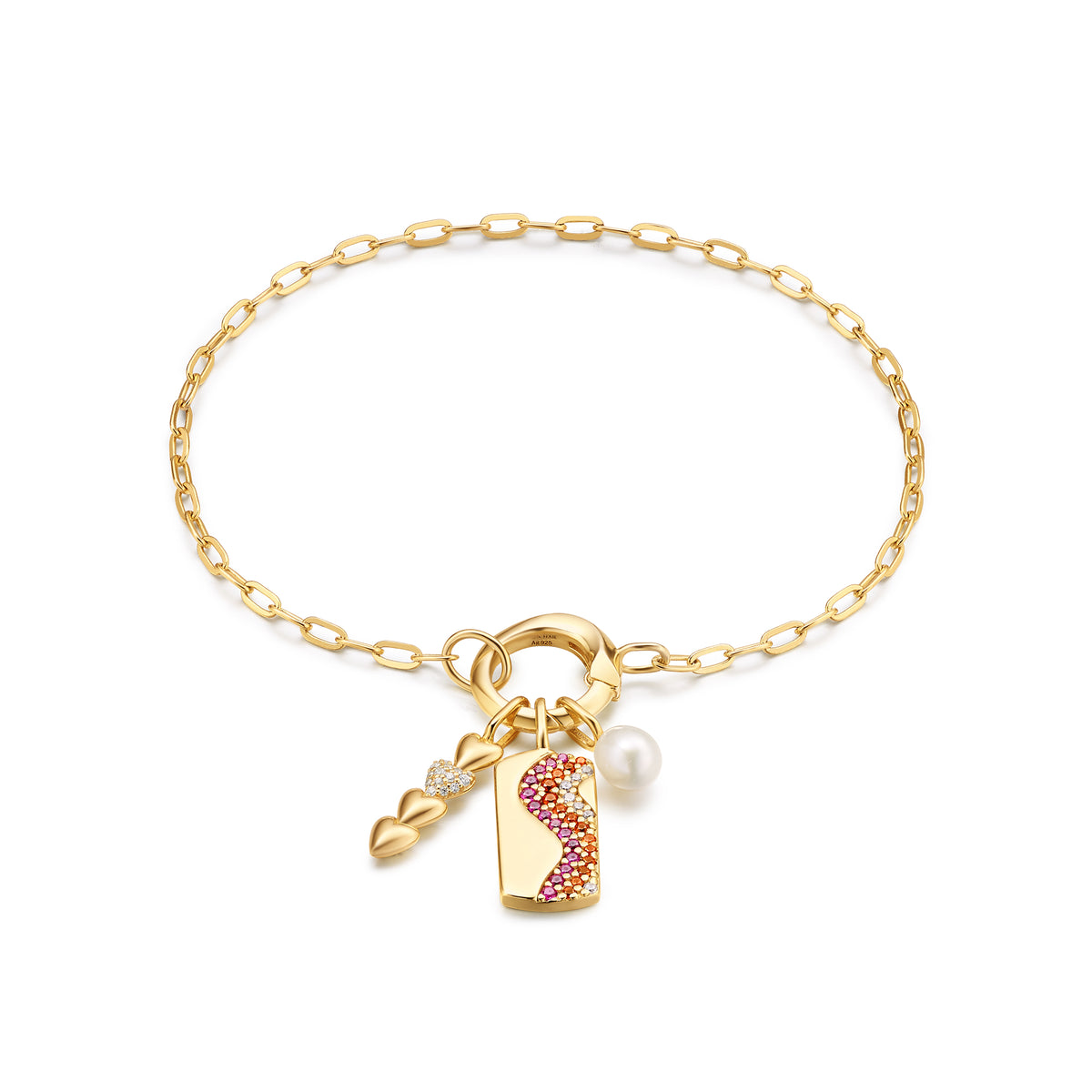 Ania Haie Gold Mini Link Charm Chain Connector Bracelet