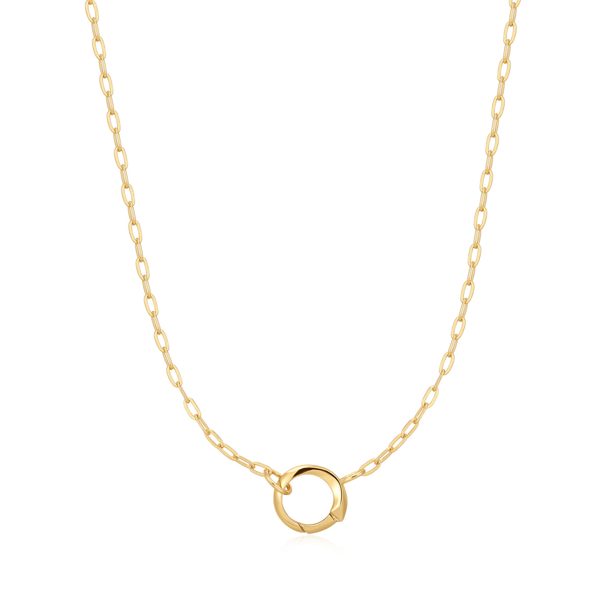 ania haie Gold Mini Link Charm Chain Connector Necklace