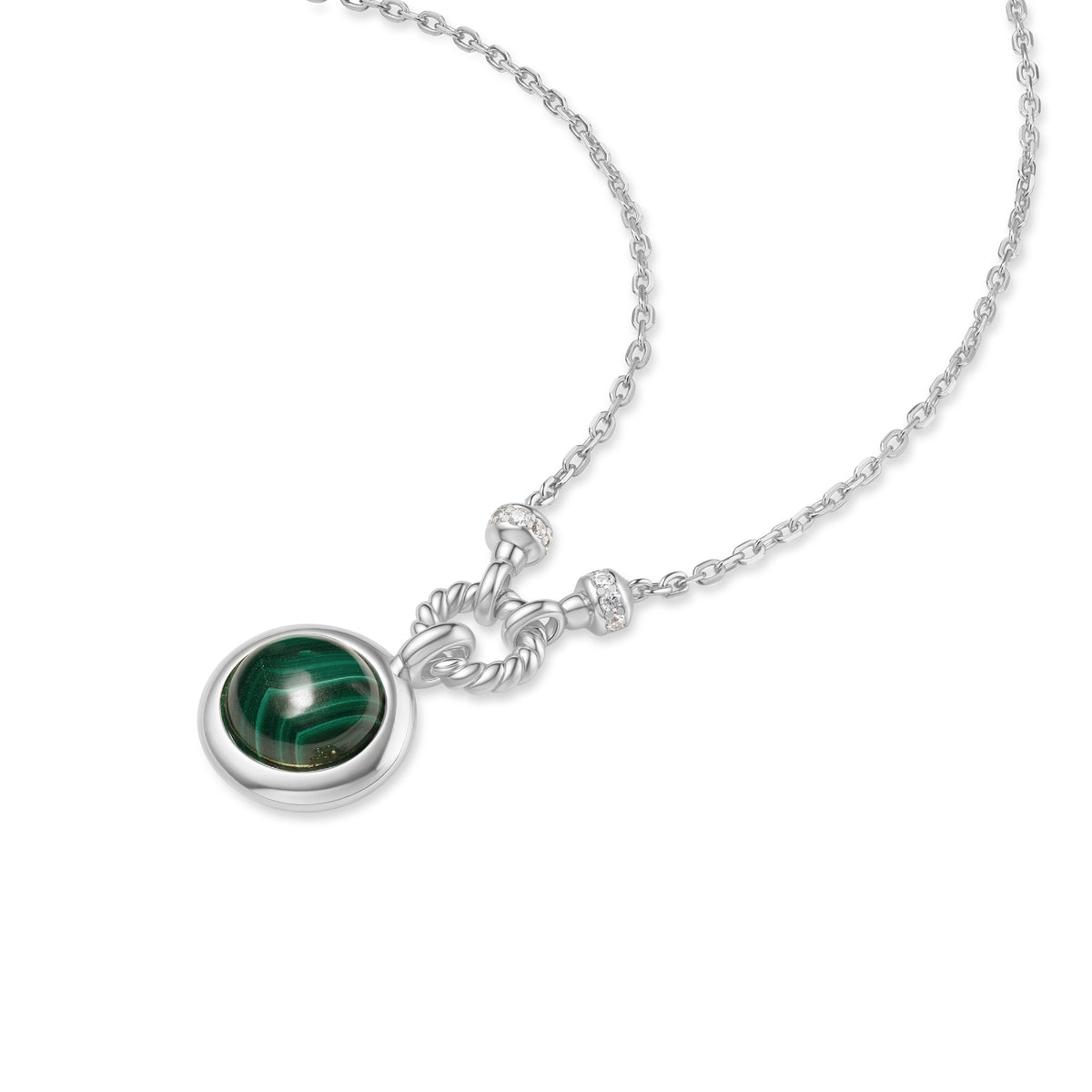 Ania Haie Silver Malachite Reversible Vacation Necklace