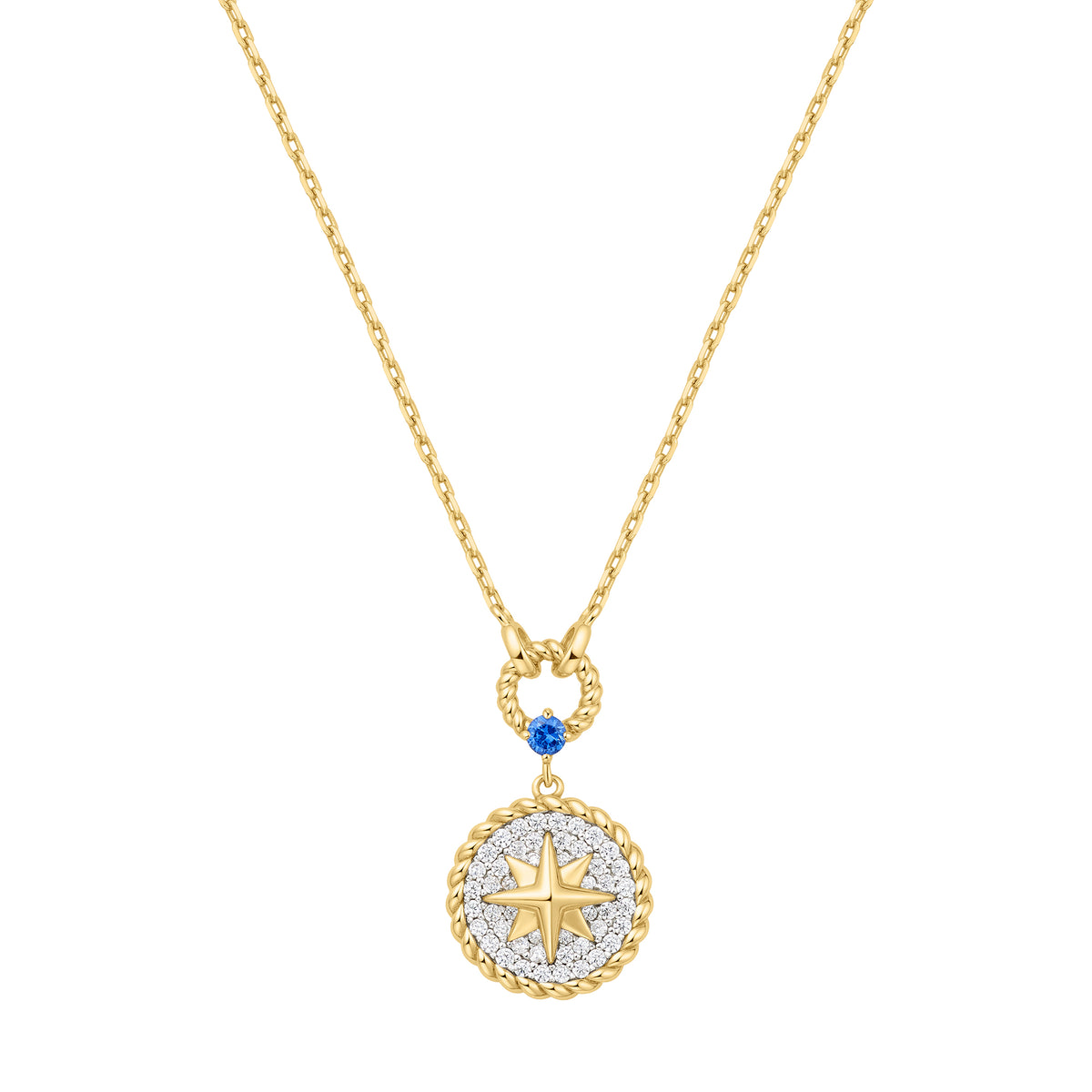 ania haie Two-Tone Eight-Pointed Star Signet Necklace