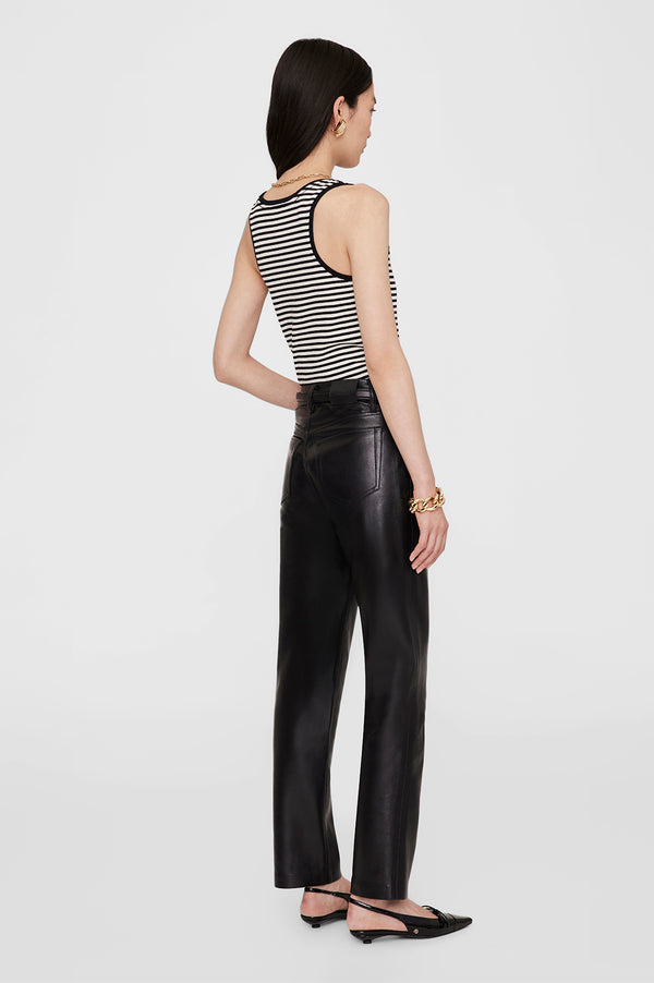 Anissa Kermiche Alessia Tank - Cream And Black Stripe