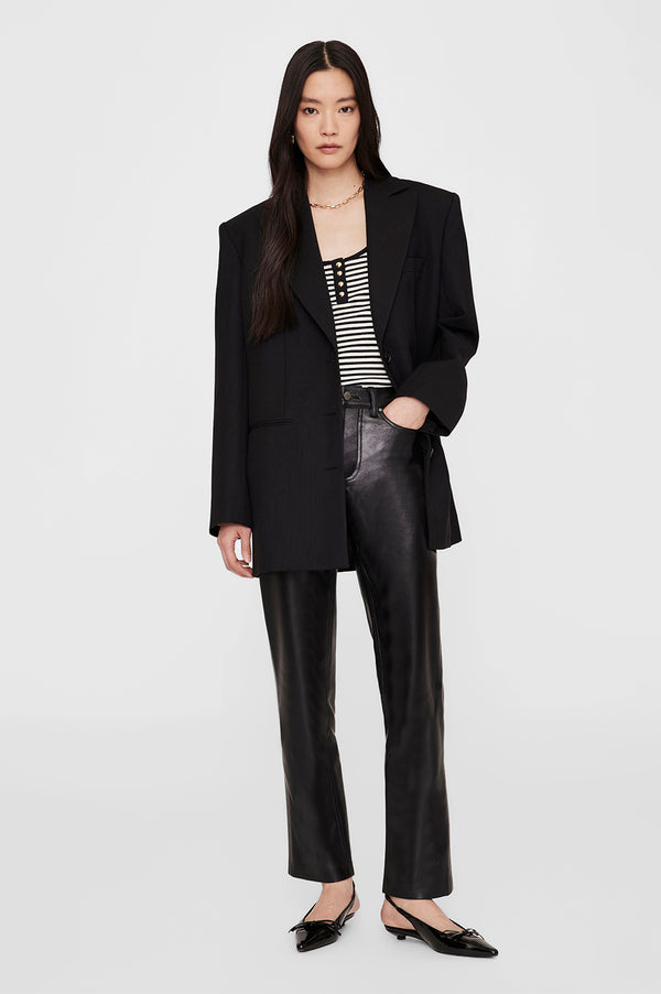 Anissa Kermiche Alessia Tank - Cream And Black Stripe