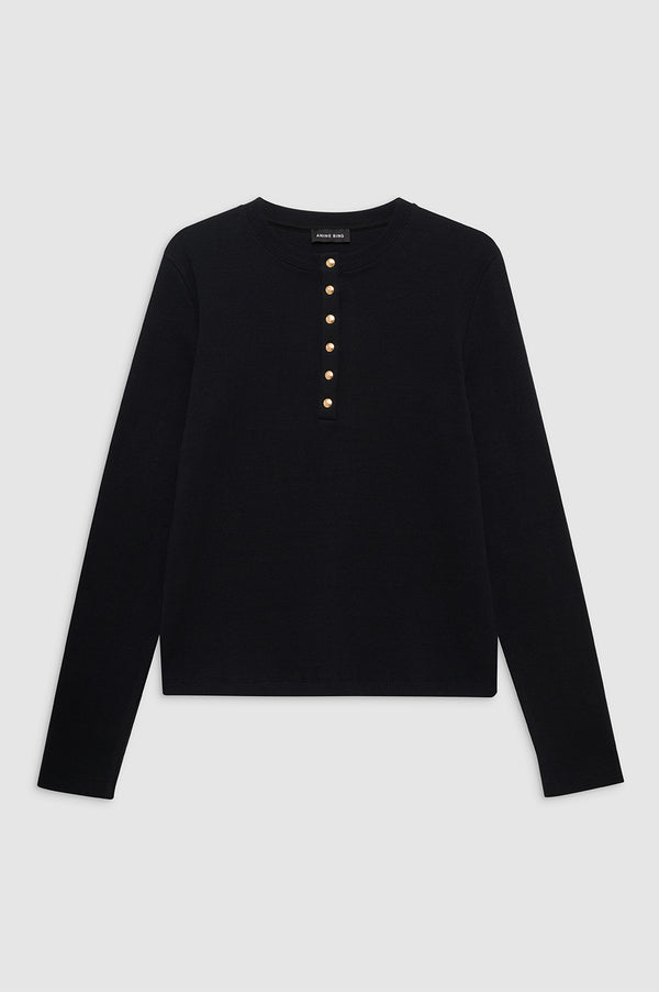 Anissa Kermiche Alessia Long Sleeve Tee - Black