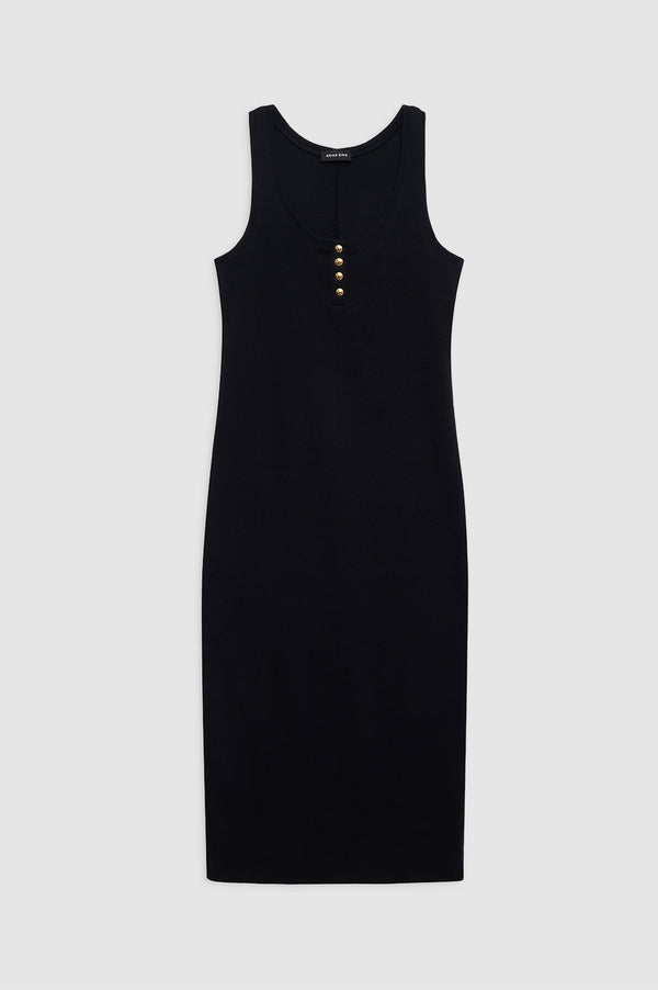 Anissa Kermiche Alessia Tank Midi Dress - Black