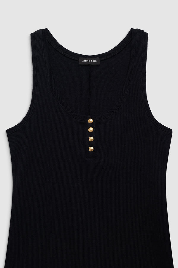 Anissa Kermiche Alessia Tank Midi Dress - Black