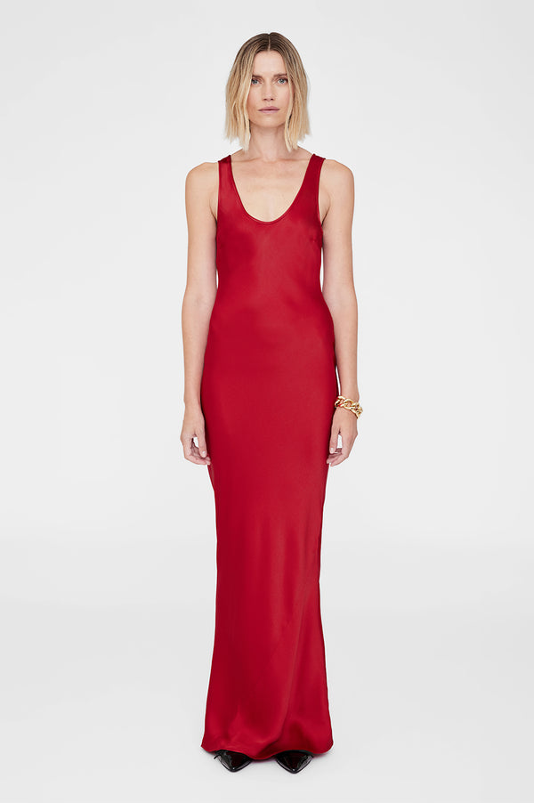 anissa kermiche Alison Dress - Scarlet Red