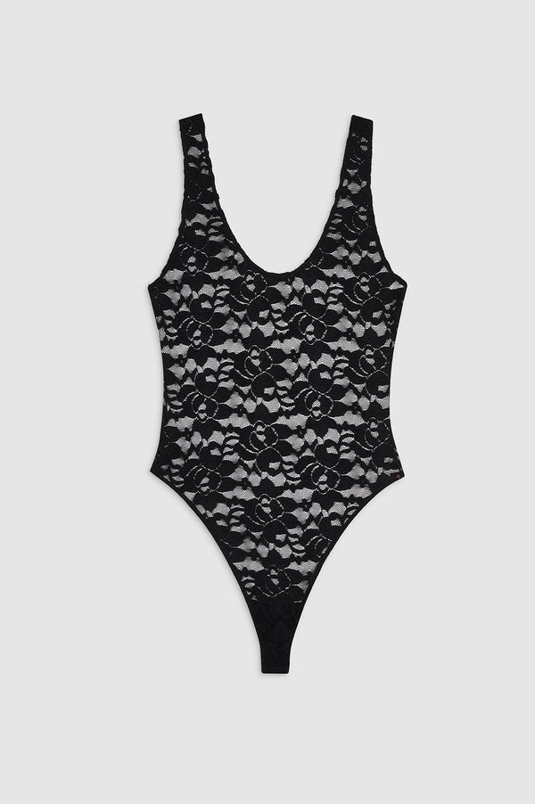 Anissa Kermiche Alysha Bodysuit - Black Floral