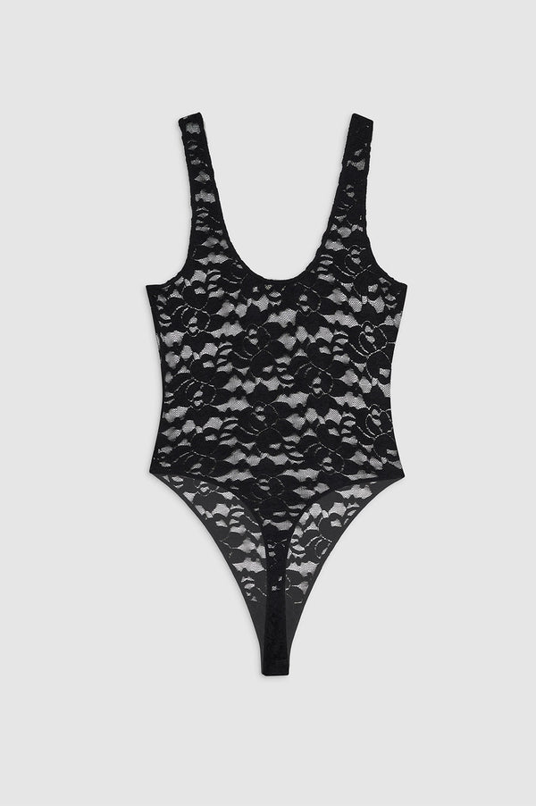 Anissa Kermiche Alysha Bodysuit - Black Floral