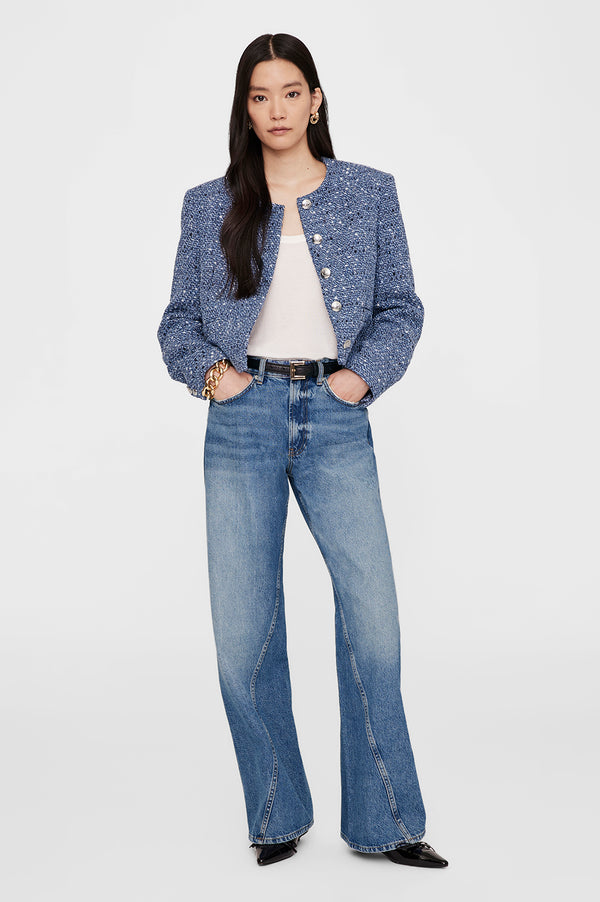 anissa kermiche Amber Jacket - Blue Tweed