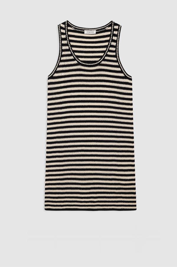 Anissa Kermiche Arie Dress - Black And Ivory Stripe