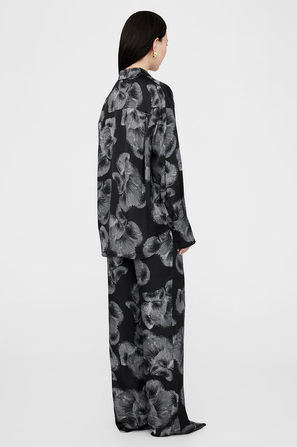 Anissa Kermiche Avalon Shirt - Black Mushroom Print
