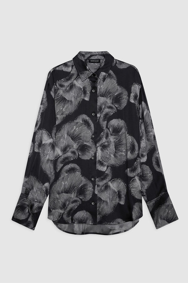Anissa Kermiche Avalon Shirt - Black Mushroom Print