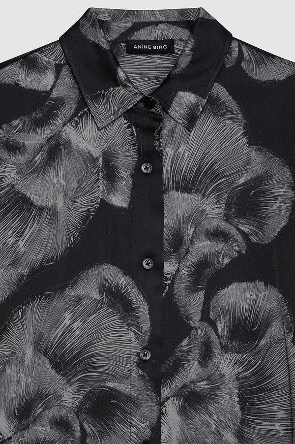 Anissa Kermiche Avalon Shirt - Black Mushroom Print