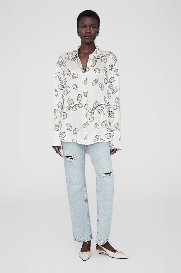 anissa kermiche Avalon Shirt - Bone Oyster
