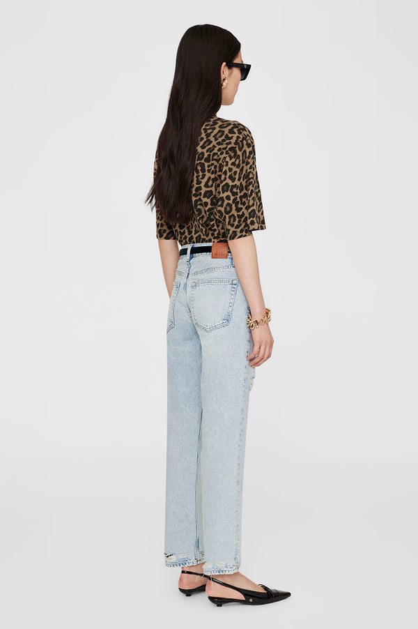 Anissa Kermiche Avi Tee - Black And Brown Leopard