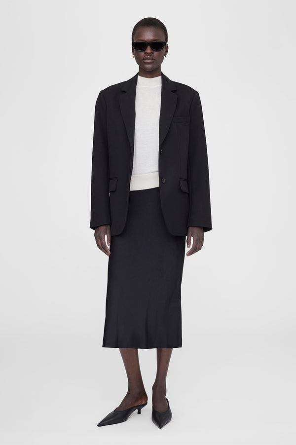 anissa kermiche Bar Silk Skirt - Black