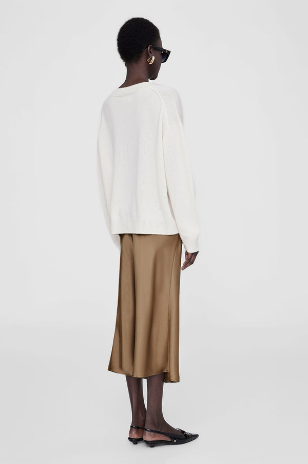 Anissa Kermiche Bar Silk Skirt - Sepia