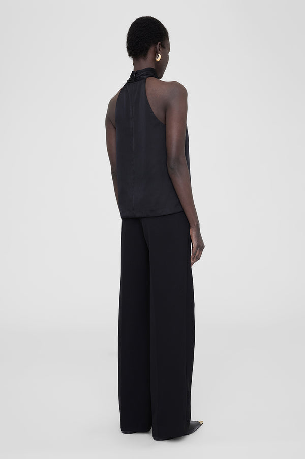 Anissa Kermiche Becca Top - Black Satin