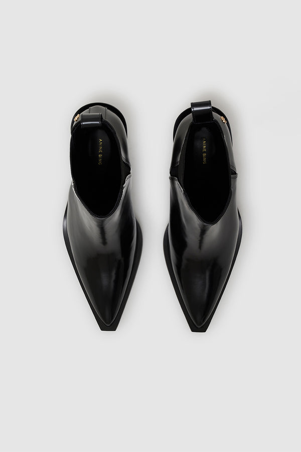 Anissa Kermiche Bekah Boots - High-Shine Black